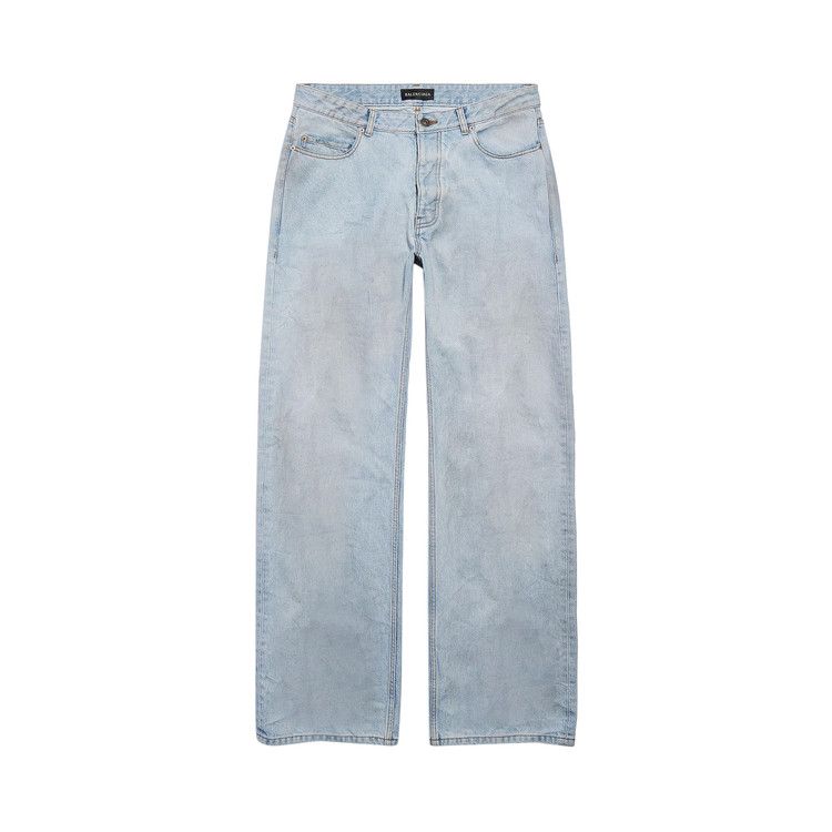 Balenciaga Distressed Relaxed Fit Pants 'Light Blue'