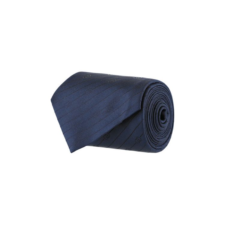 Gucci Interlocking G Silk Jacquard Tie 'Dark Blue'