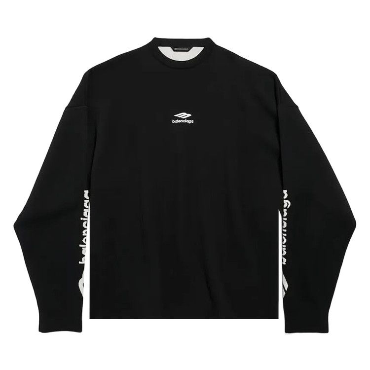Balenciaga Ski Crewneck Long-Sleeve T-Shirt 'Black/White'