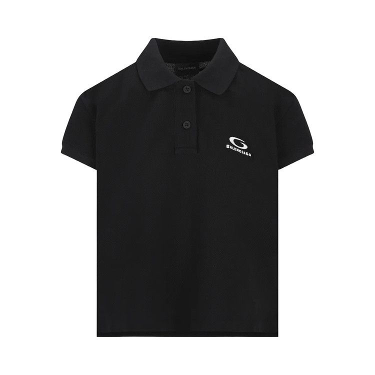 Balenciaga Short-Sleeve Polo T-Shirt 'Black/White'