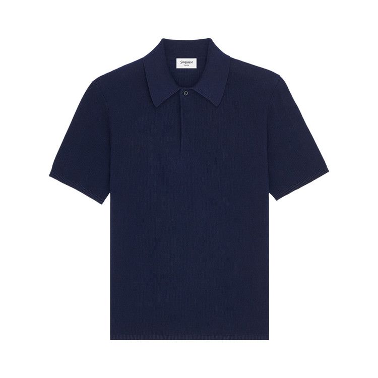 Saint Laurent Polo Manches Courtes 'Bleu Marine'