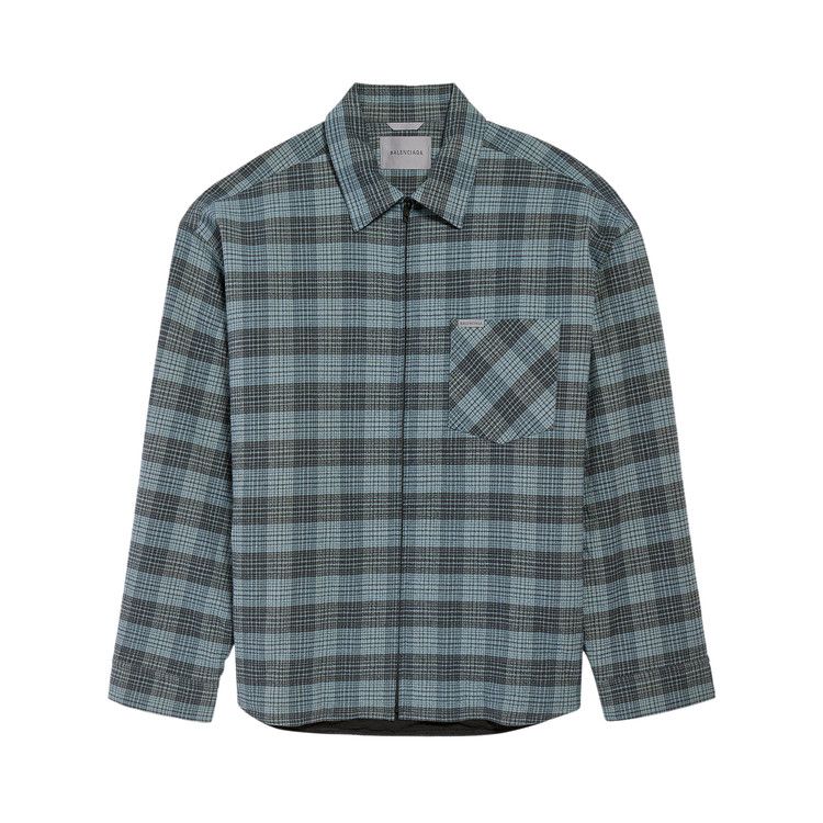 Balenciaga Outwear Padded Shirt 'Blue'