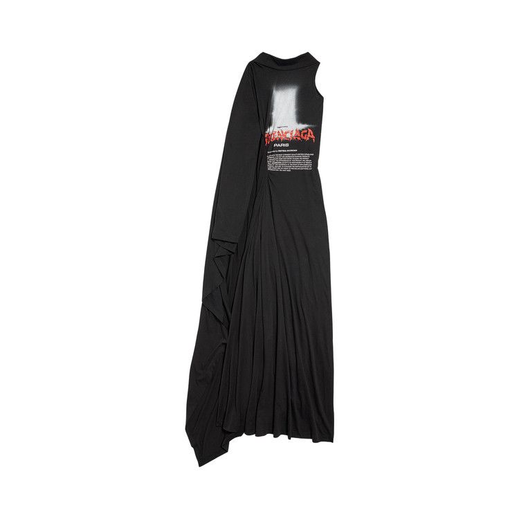 Balenciaga Long Draped Dress 'Black'