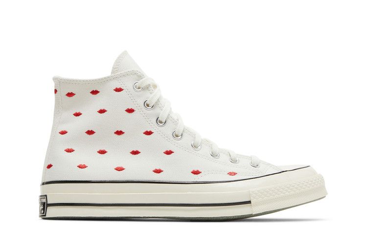 Converse Chuck 70 Embroidered Lips High 'Love Me - Vintage White'