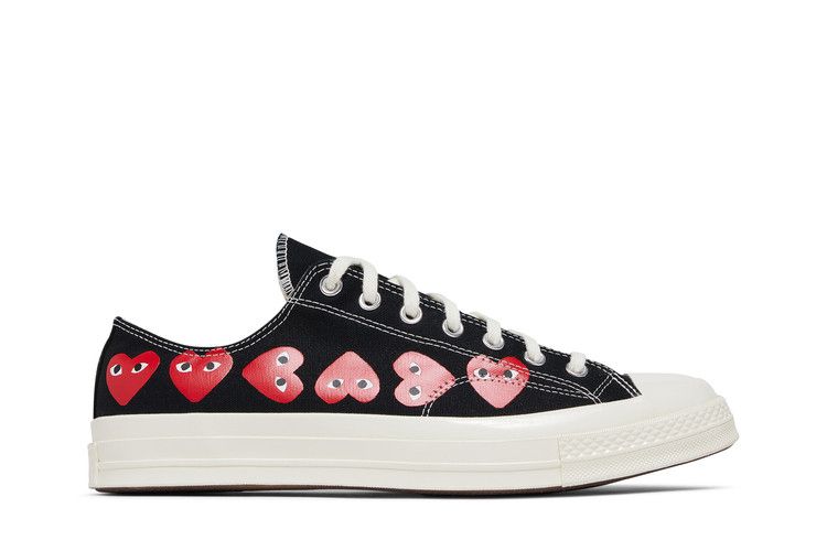 Comme des Garçons PLAY x Converse Chuck 70 Low 'Multi Heart - Black'
