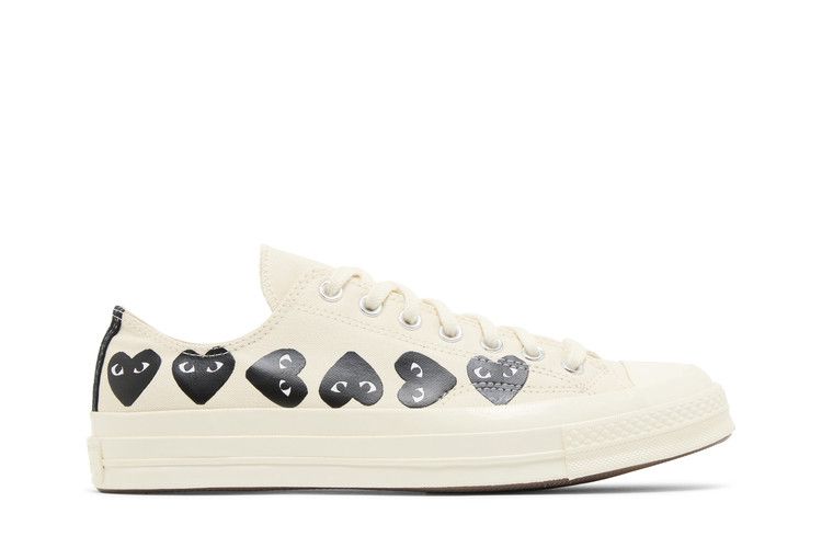 Comme des Garçons PLAY x Converse Chuck 70 Low 'Multi Heart - Milk Black'