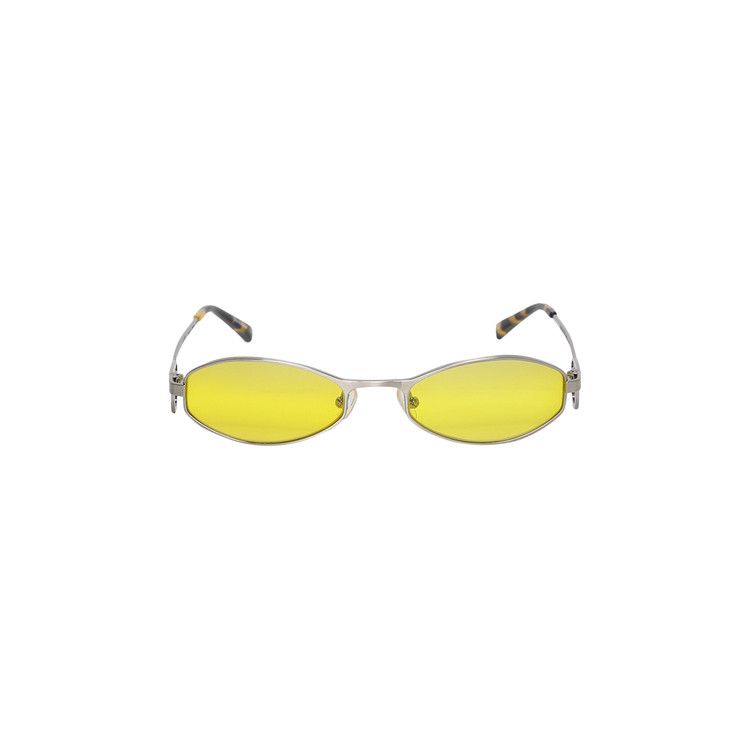 Marine Serre x Vuarnet Swirl Frame Oval Sunglasses 'Yellow'