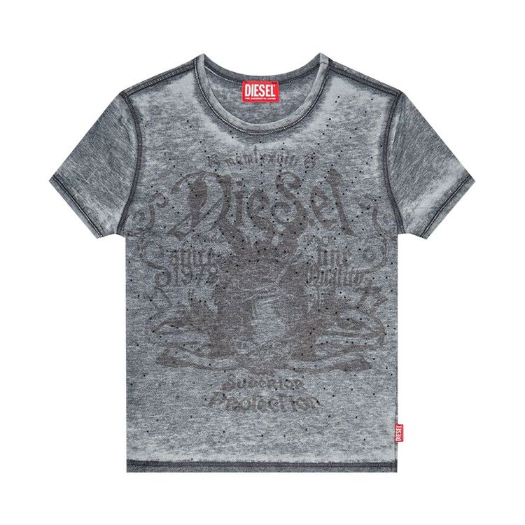 Diesel T-Uncuties-Long-Aa3 T-Shirt 'Blue/Grey'