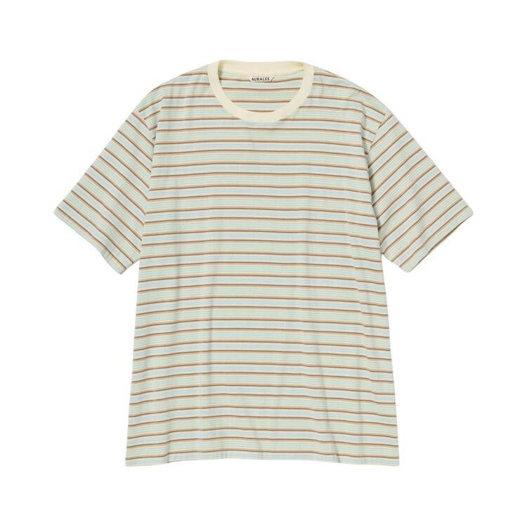 Auralee Gradient Stripe Jersey Tee 'Fade Mint Stripe'