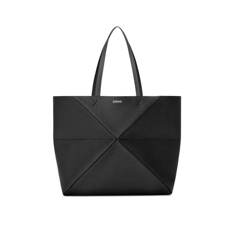 Loewe Puzzle Fold Tote Horizontal 'Black'