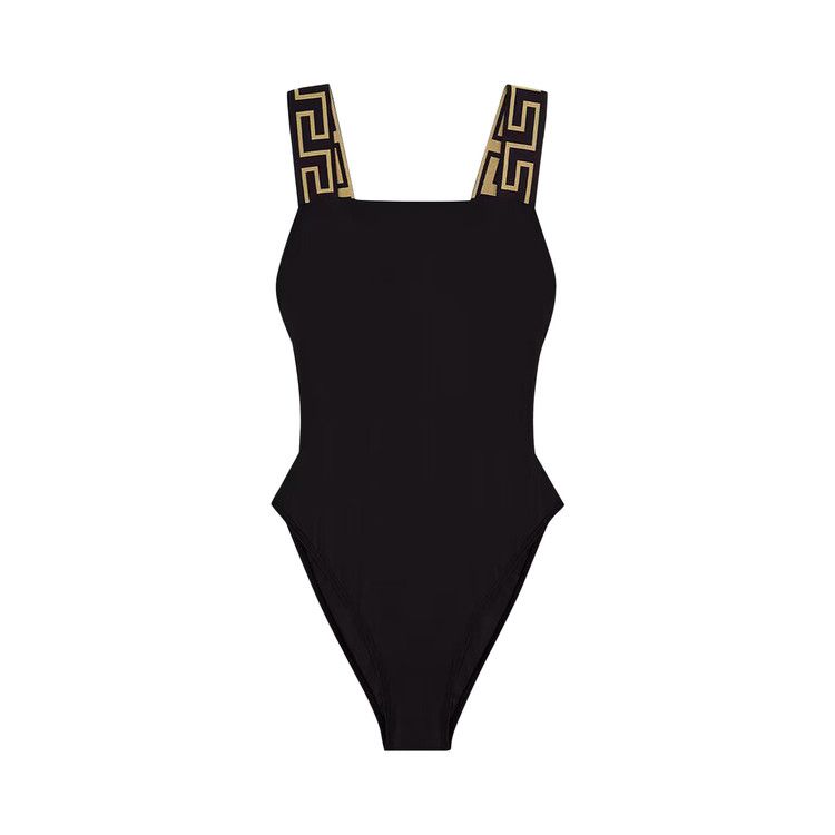 Versace Greca Border One Piece Swimsuit 'Black'