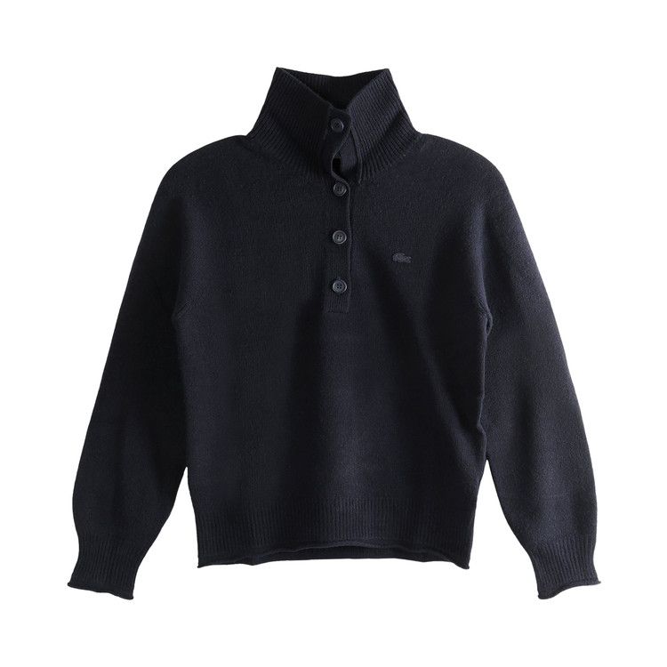 Lacoste Carded Wool High Neck Sweater 'Navy Blue'