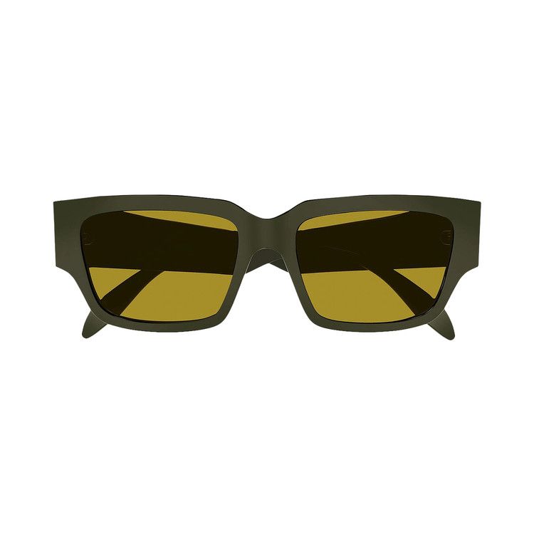 Alexander McQueen Square Sunglasses 'Green/Yellow'