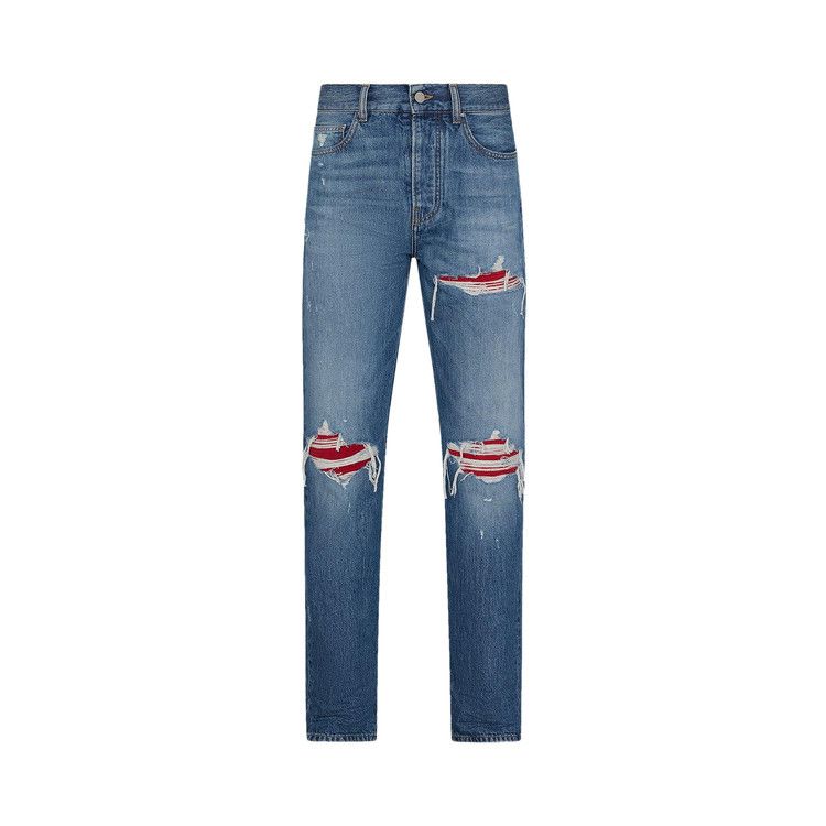 Amiri Suede Straight Mx1 Jean 'Medium Indigo'
