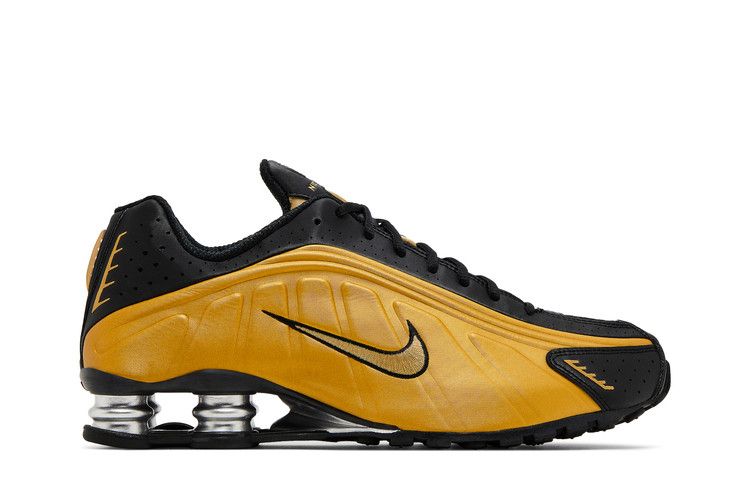 Nike Wmns Shox R4 'Black Metallic Gold'