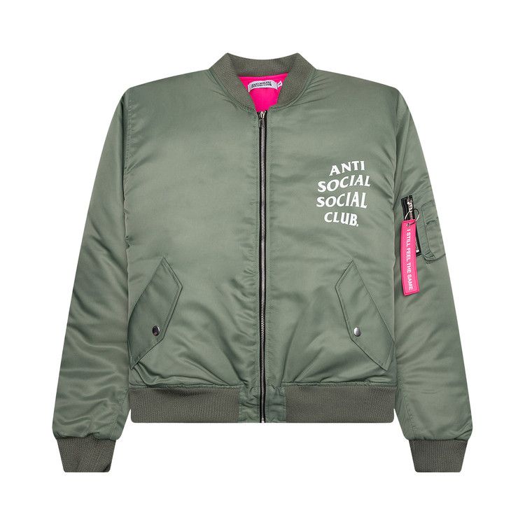 Anti Social Social Club Welcome To The Club MA1 Jacket 'Olive'