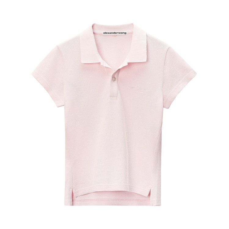 Alexander Wang Crystal Polo Tee 'Light Pink'