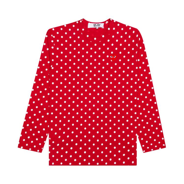 Comme des Garçons Polka Dot Long-Sleeve Tee 'Red'