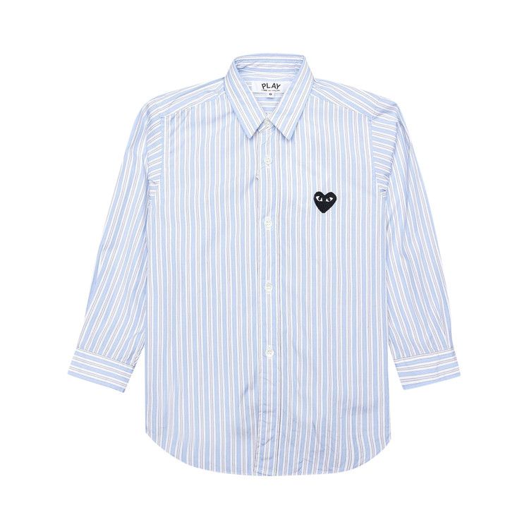 Comme des Garçons PLAY Long-Sleeve Striped Shirt 'White/Light Blue'