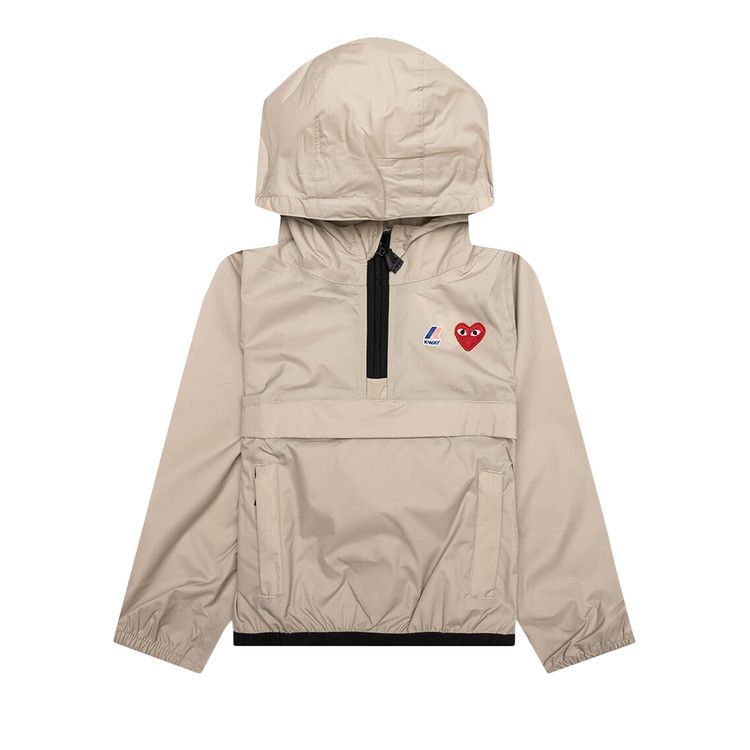 Comme des Garçons PLAY Kids x K-Way Half Zip Jacket 'Beige'