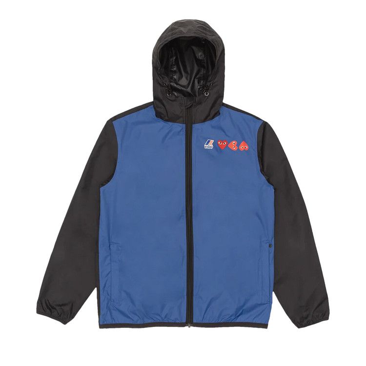 Comme des Garçons PLAY K-Way Hoodie Full Zip 'Blue/Black'