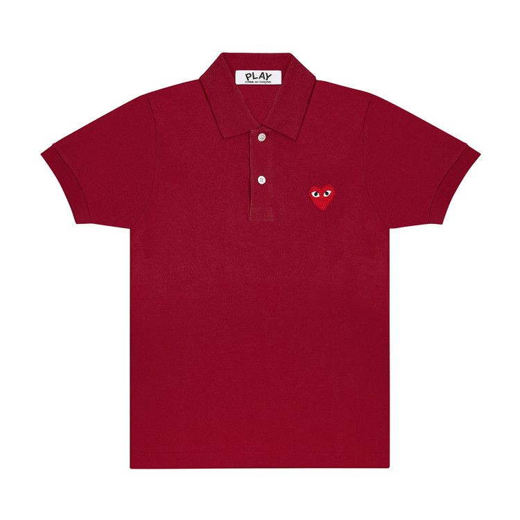 Comme des Garçons PLAY Big Heart Polo 'Burgundy'