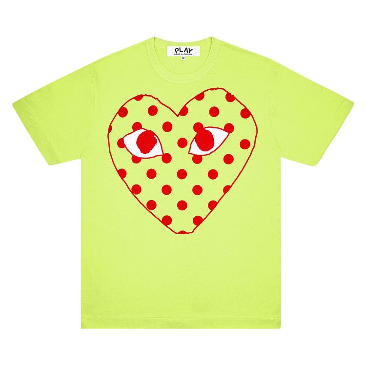 Comme des Garçons PLAY Pastelle Polka Dot Logo T-Shirt 'Green'