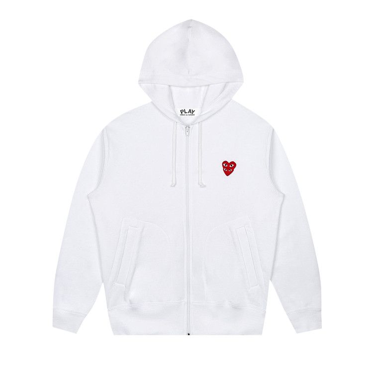 Comme des Garçons PLAY Zip Hoodie 'White'