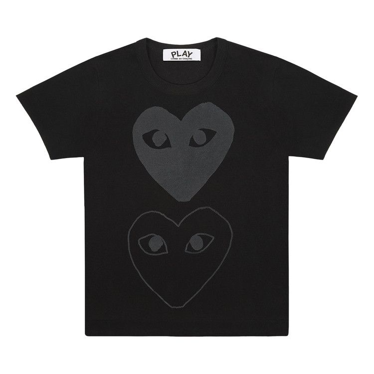 Comme des Garçons PLAY Double Hearts T-Shirt 'Black/Black'