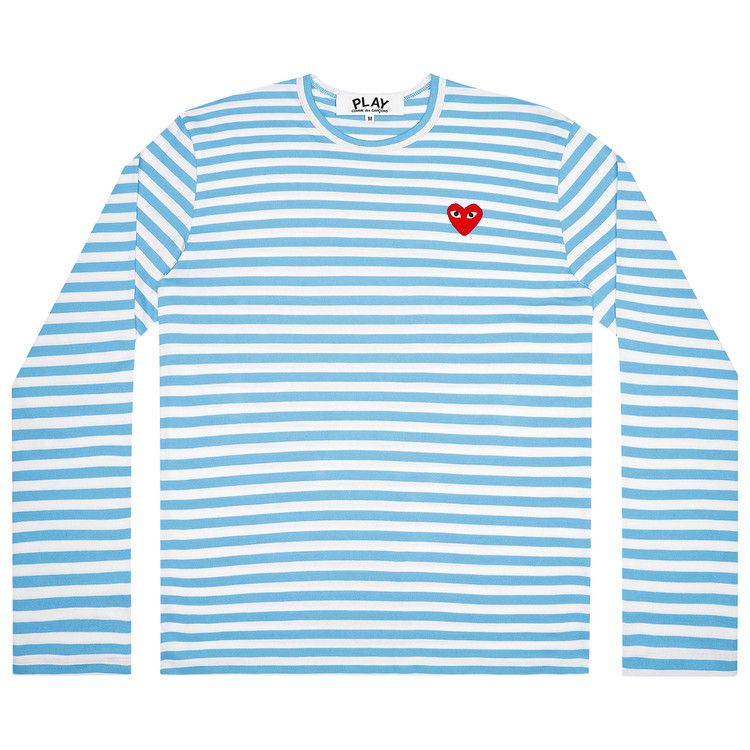 Comme des Garçons PLAY Pastelle Striped Long-Sleeve Shirt 'Blue'