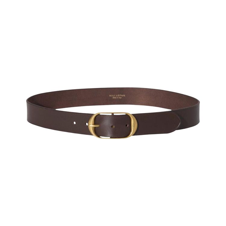 Nili Lotan Nili Belt 'Dark Brown/Brass'