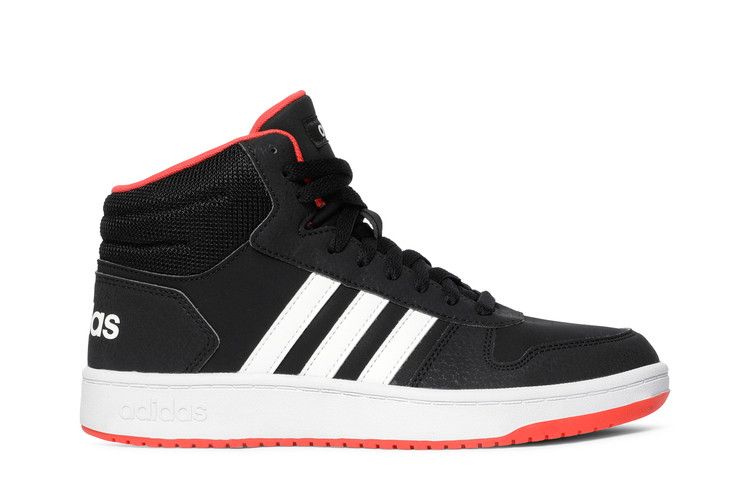 Adidas Hoops 2.0 Mid J 'Black Hi-Res Red'