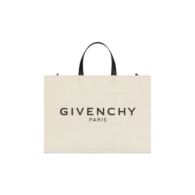 Givenchy Medium G Tote Shopping Bag In Canvas 'Beige/Black'