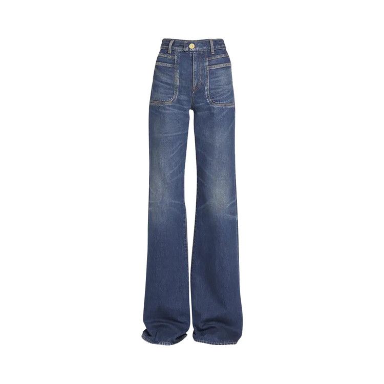 Balmain High Waisted Flared Jeans 'Blue'