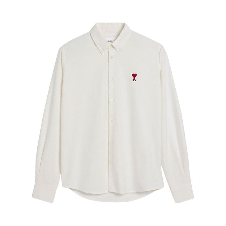 Ami Button Down Long-Sleeve Shirt 'White'