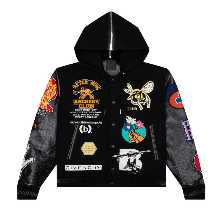 Givenchy Hooded Varsity Jacket 'Black'