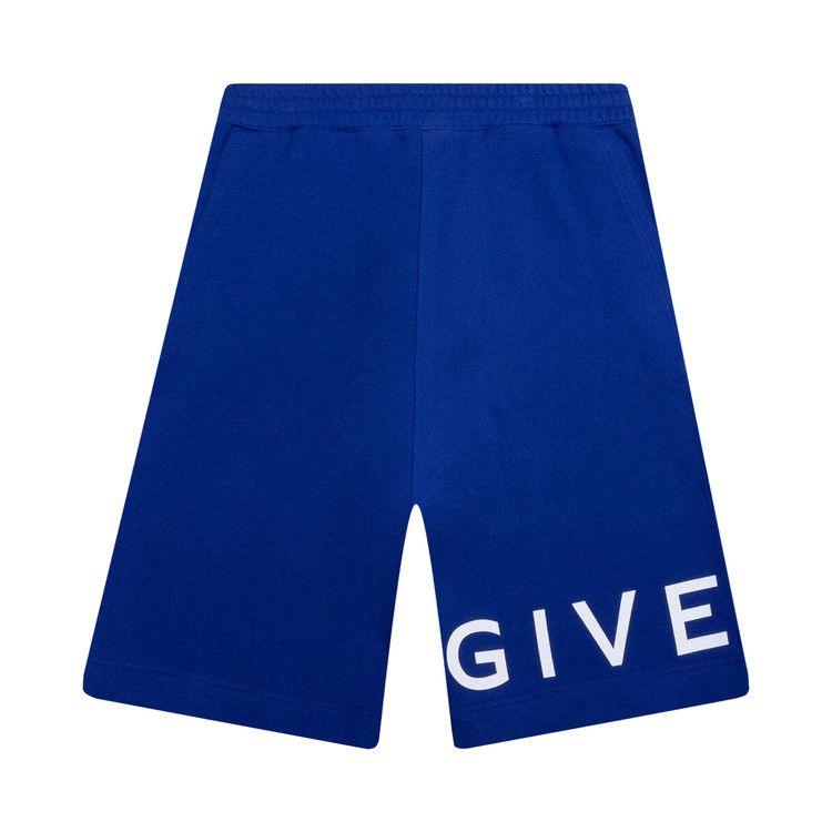 Givenchy Boxy Fit Shorts With Branding Bonded 'Ocean Blue'