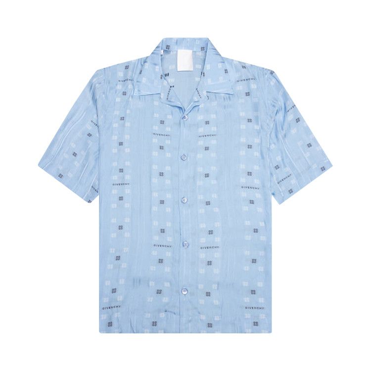 Givenchy Boxy Fit Shirt With Hawaiian Collar 'Navy/Light Blue'