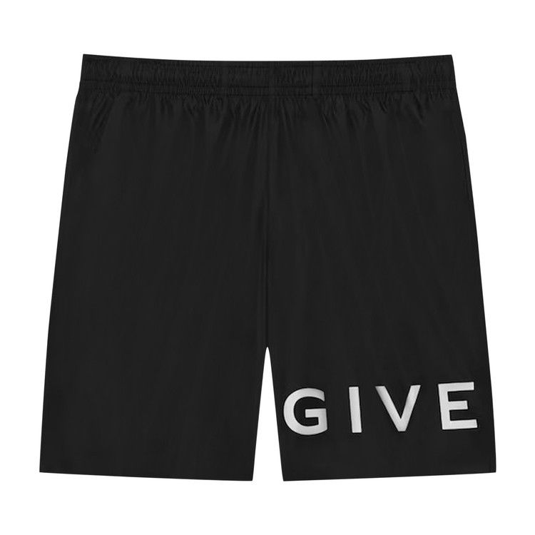 Givenchy 4G Long Swim Shorts 'Black/White'