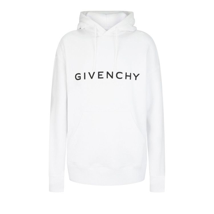 Givenchy Slim-Fit Logo Print Hoodie 'White'