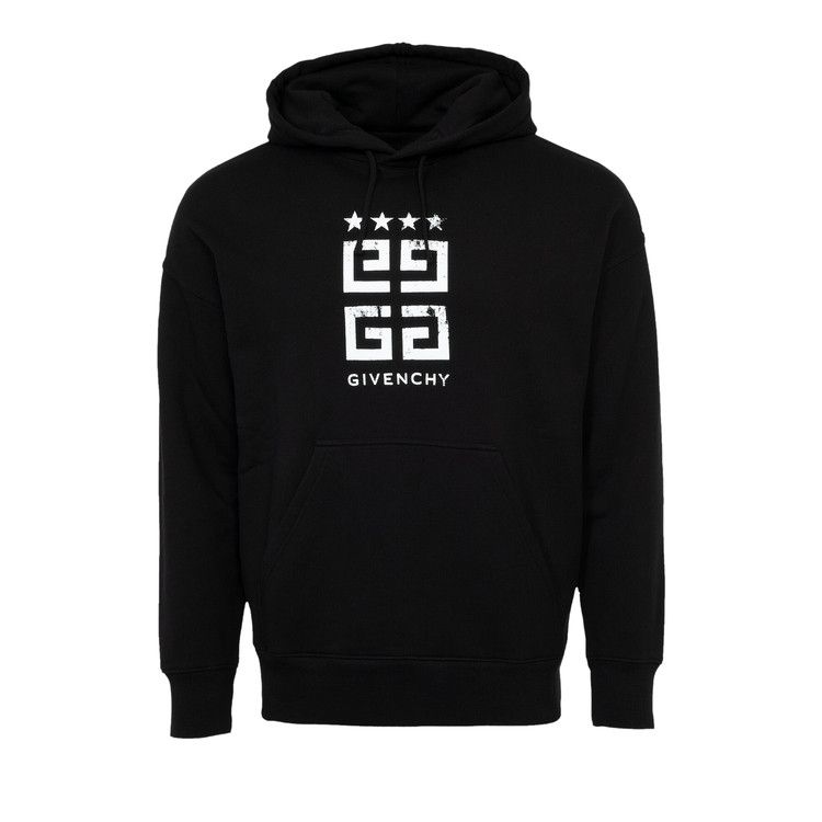 Givenchy Logo Printed Drawstring Hoodie 'Black'
