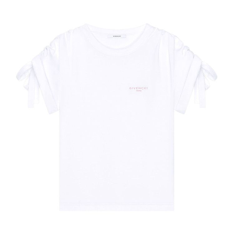 Givenchy Bows Gathered Shoulder T-Shirt 'White'