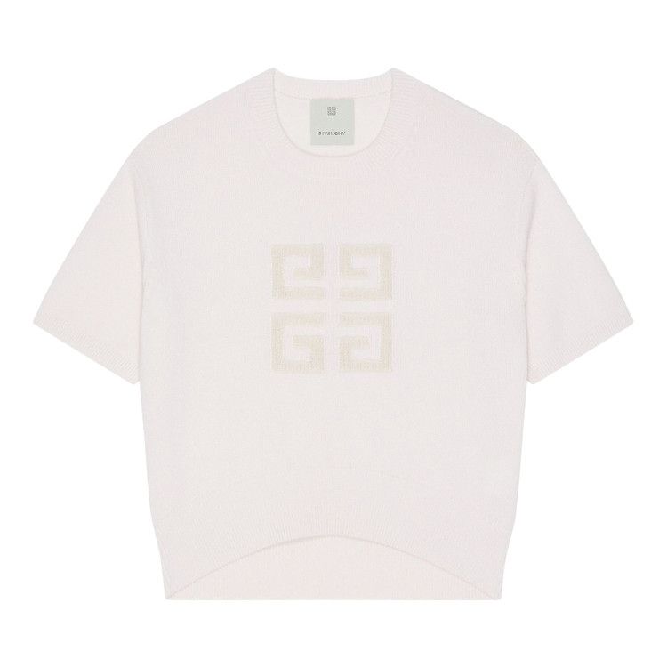 Givenchy Short-Sleeve Crewneck Sweater 'White/Beige'