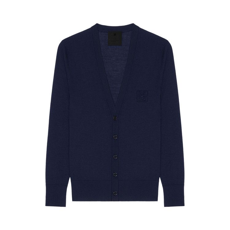 Givenchy Crochet V-Neck Cardigan 'Dark Blue'