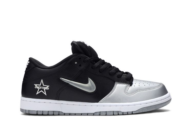 Supreme x Nike Dunk SB Low QS 'Metallic Silver'