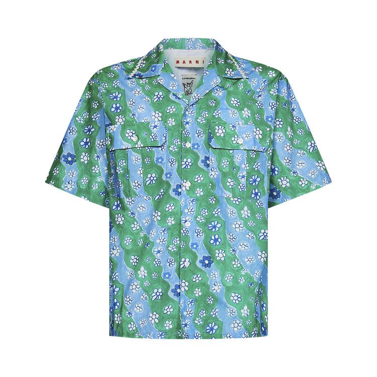 Marni Short-Sleeve Bowling Shirt 'Sea Foam'