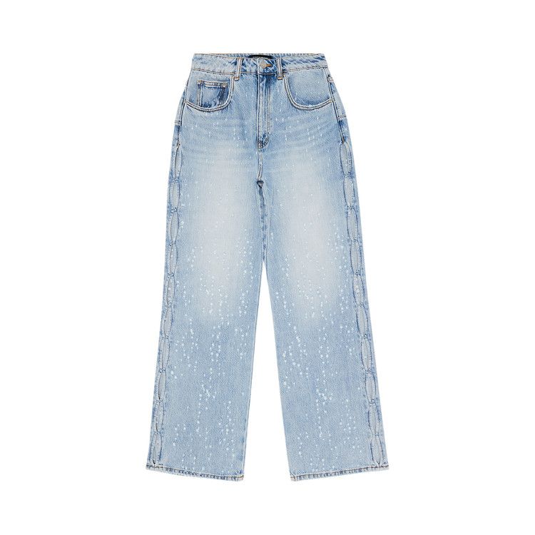 PURPLE BRAND Cut-Out Wide Leg Jeans 'Light Indigo'