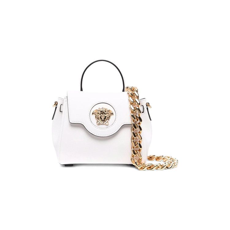 Versace La Medusa Small Handbag 'Optical White/Versace Gold'