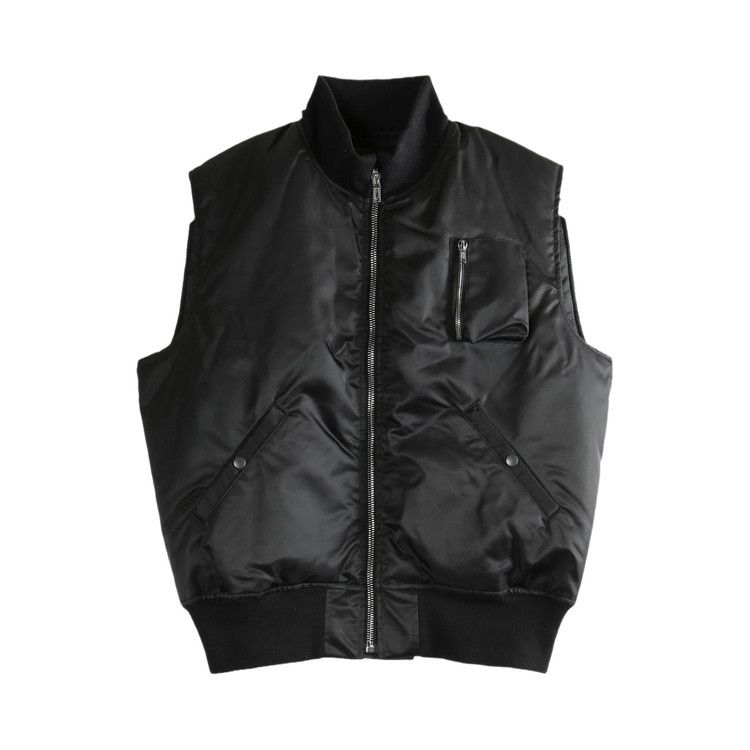 Rick Owens DRKSHDW Imbottito Senza Maniche Tankers Bomber 'Black'