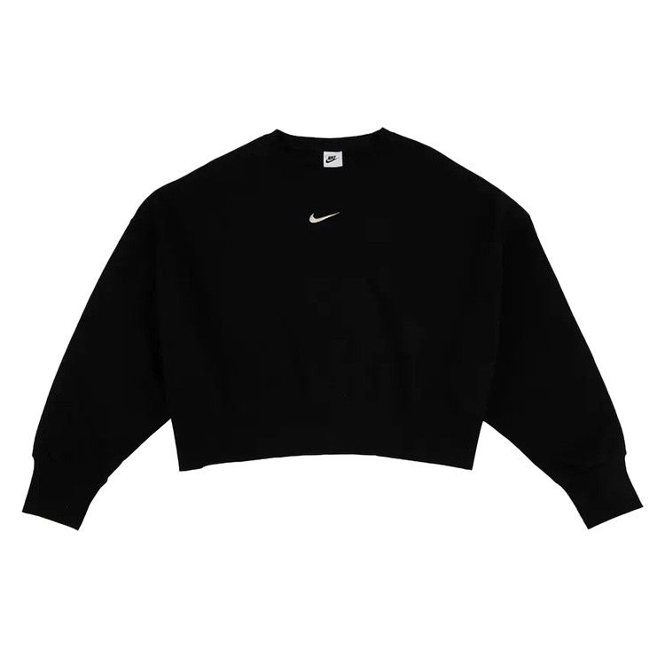 Nike NSW Phoenix Fleece Oversized Crewneck Sweatshirt 'Black/Sail'